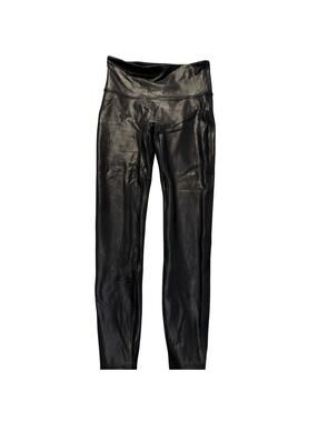 Spanx Shiny Black Leggings Size L